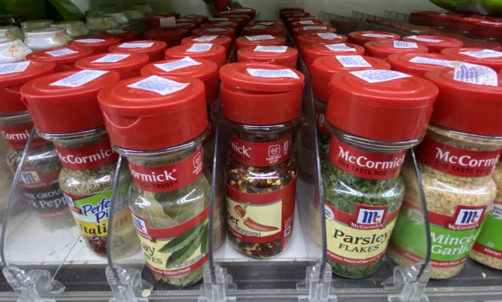 McCormick & Company Inc.'s Spices on Supermarket Shelves (Photo by Me)
