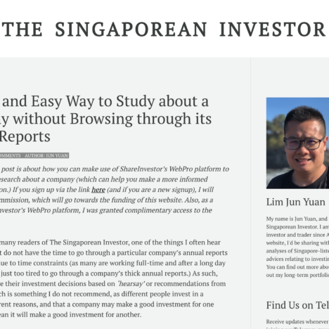 A Quick and Easy Way to Study about a Company without Browsing through its Annual Reports