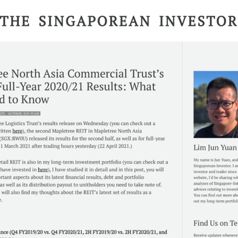 Mapletree North Asia Commercial Trust’s 2H and Full-Year 2020/21 Results: What You Need to Know