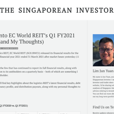 A Look into EC World REIT’s Q1 FY2021 Results (and My Thoughts)