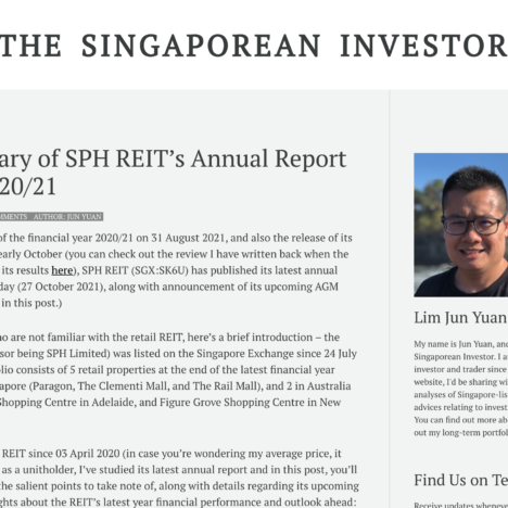 A Summary of SPH REIT’s Annual Report for FY2020/21