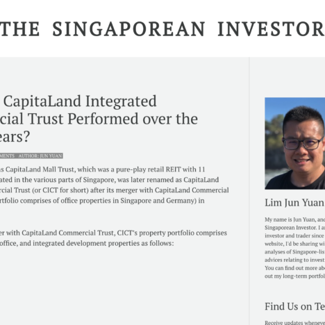 How has CapitaLand Integrated Commercial Trust Performed over the Past 9 Years?