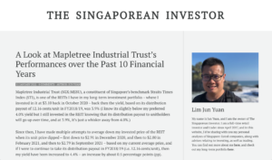 A Look at Mapletree Industrial Trust's Performances over the Past 10 Financial Years