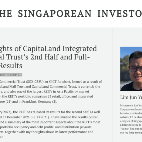 Key Highlights of CapitaLand Integrated Commercial Trust’s 2nd Half and Full-Year 2021 Results