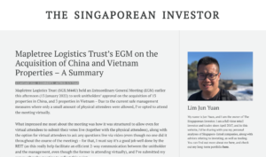 Mapletree Logistics Trust's EGM on the Acquisition of China and Vietnam Properties - A Summary