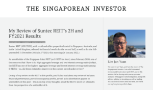 My Review of Suntec REIT's 2H and FY2021 Results