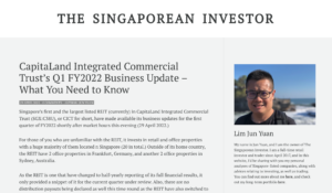 CapitaLand Integrated Commercial Trust's Q1 FY2022 Business Update - What You Need to Know