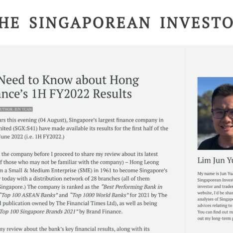 What You Need to Know about Hong Leong Finance’s 1H FY2022 Results