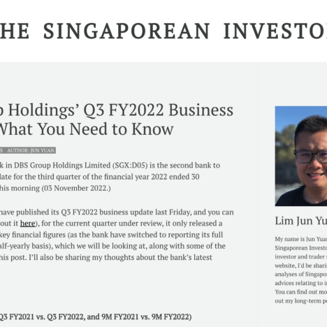 DBS Group Holdings’ Q3 FY2022 Business Update – What You Need to Know