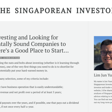 New to Investing and Looking for Fundamentally Sound Companies to Invest? Here’s a Good Place to Start…
