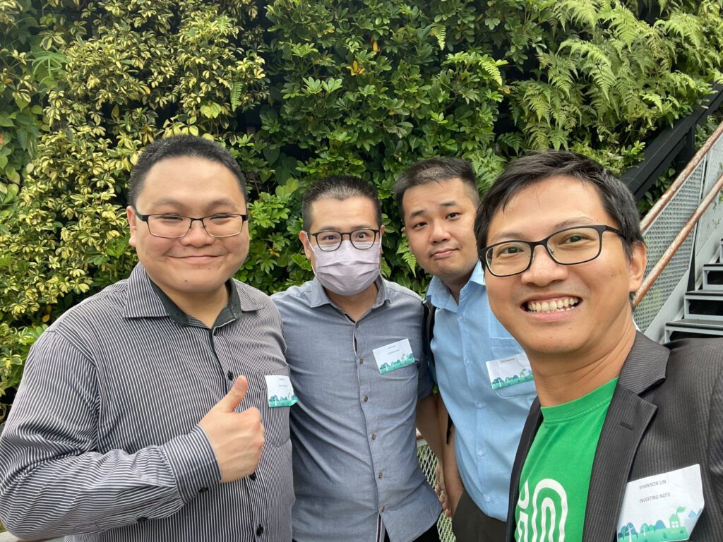 Pleasure to be Invited by CEO of InvestingNote, Mr Shanison Lin (on the Right) to be an Attendee in SGX's Green Field Trip featuring CapitaLand Investment Limited