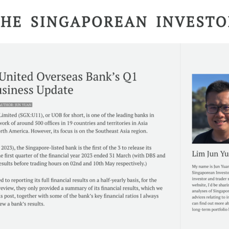 A Look at United Overseas Bank’s Q1 FY2023 Business Update