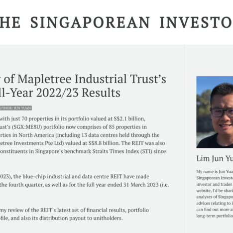 My Review of Mapletree Industrial Trust’s Q4 and Full-Year 2022/23 Results