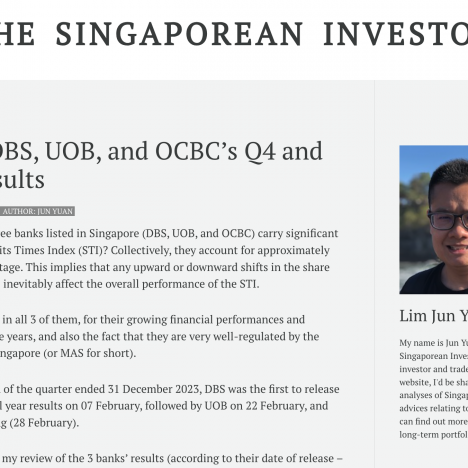 A Look at DBS, UOB, and OCBC’s Q4 and FY2023 Results
