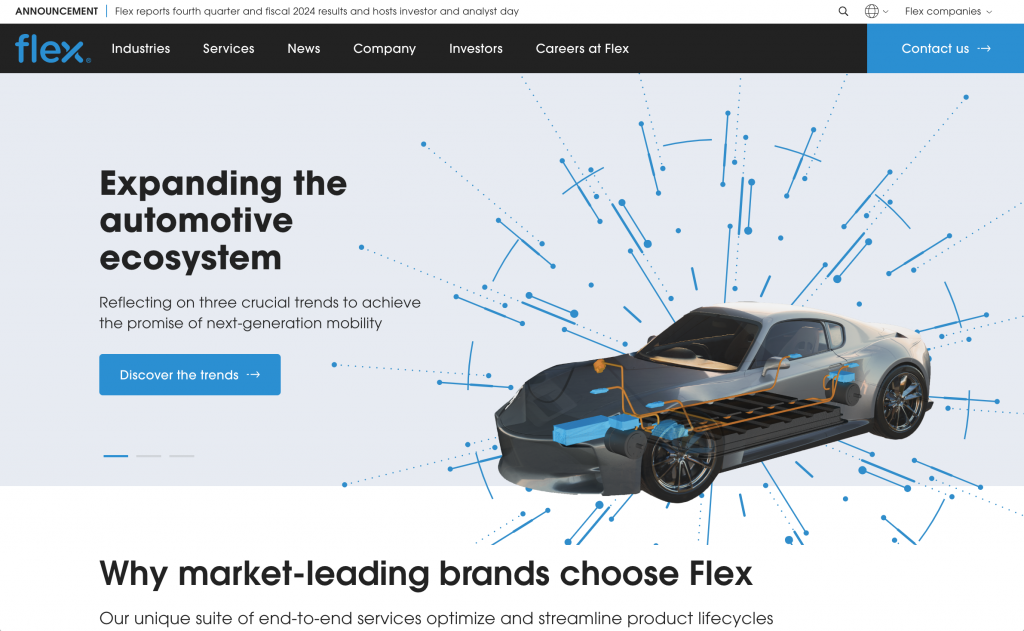 Flex Limited's Website