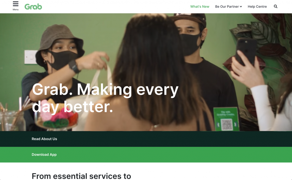 Grab Holdings Limited's Website