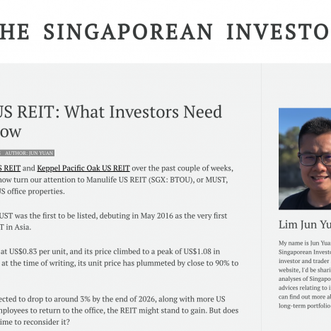 Manulife US REIT: What Investors Need to Know Now
